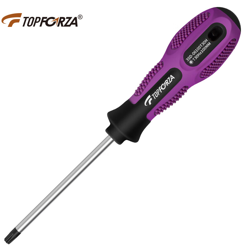 TOFORZA 3SD-06100T30H отвертка с центральным отверстием, звездообразная отвертка torx с сильной магнитной хромованадиевой сталью T30Hx6,0x100 мм TopForza