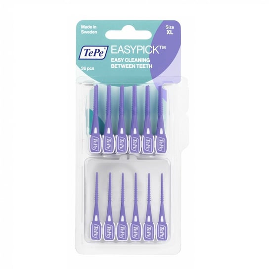Межзубные зубные щетки/зубочистки EasyPick в футляре XL, Фиолетовый, 36 шт. TePe межзубные ершики tepe easypick xl 36 шт фиолетовые