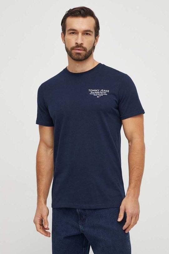 

Хлопковая футболка Tommy Jeans, темно-синий