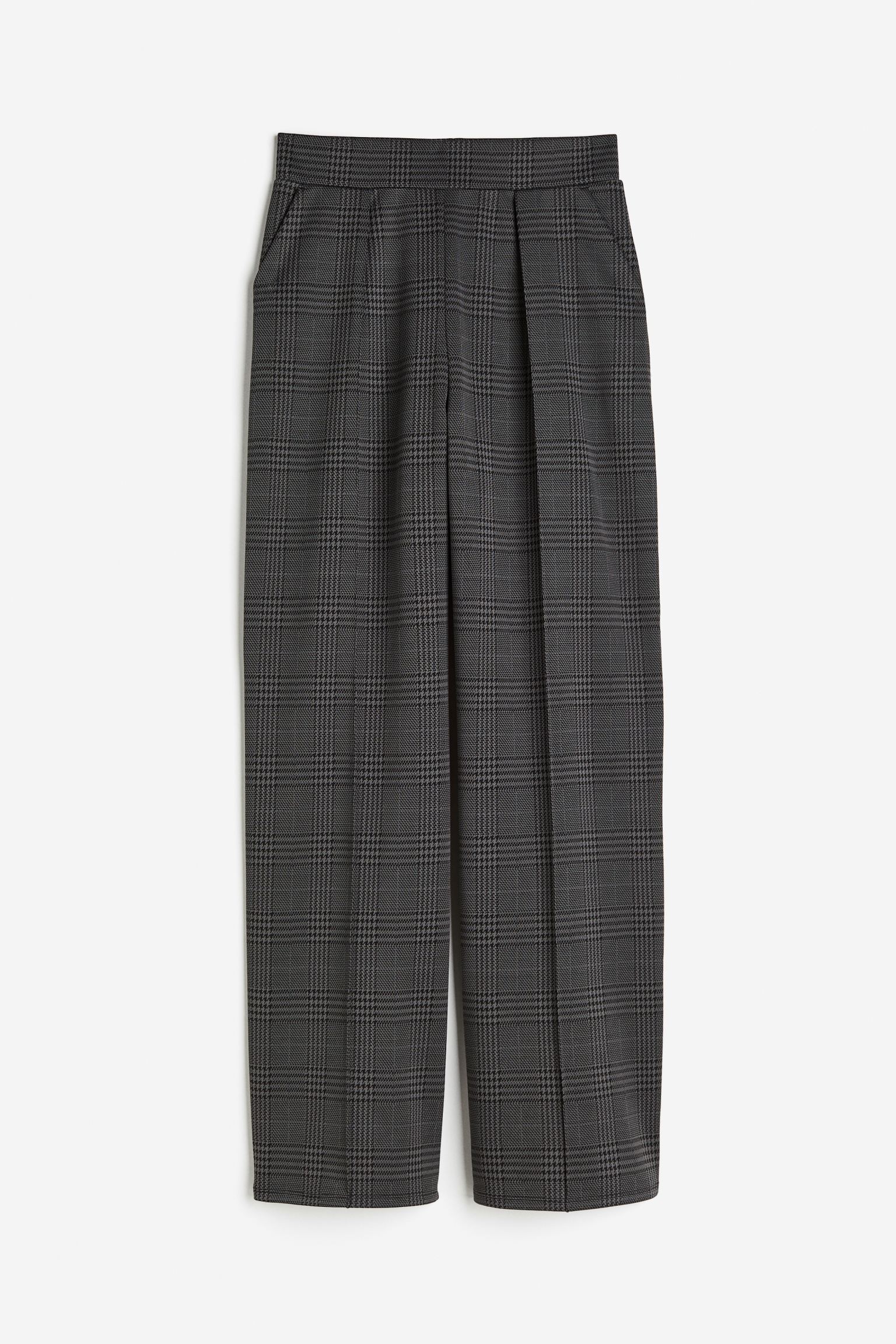 Брюки H&M High-waist Dress, темно-серый широкие креповые брюки sayakat со складками спереди ted baker цвет coral