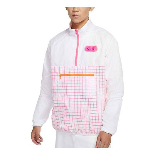 

Куртка Nike Sportswear Logo Printing Half Zipper Stand Collar White, Белый