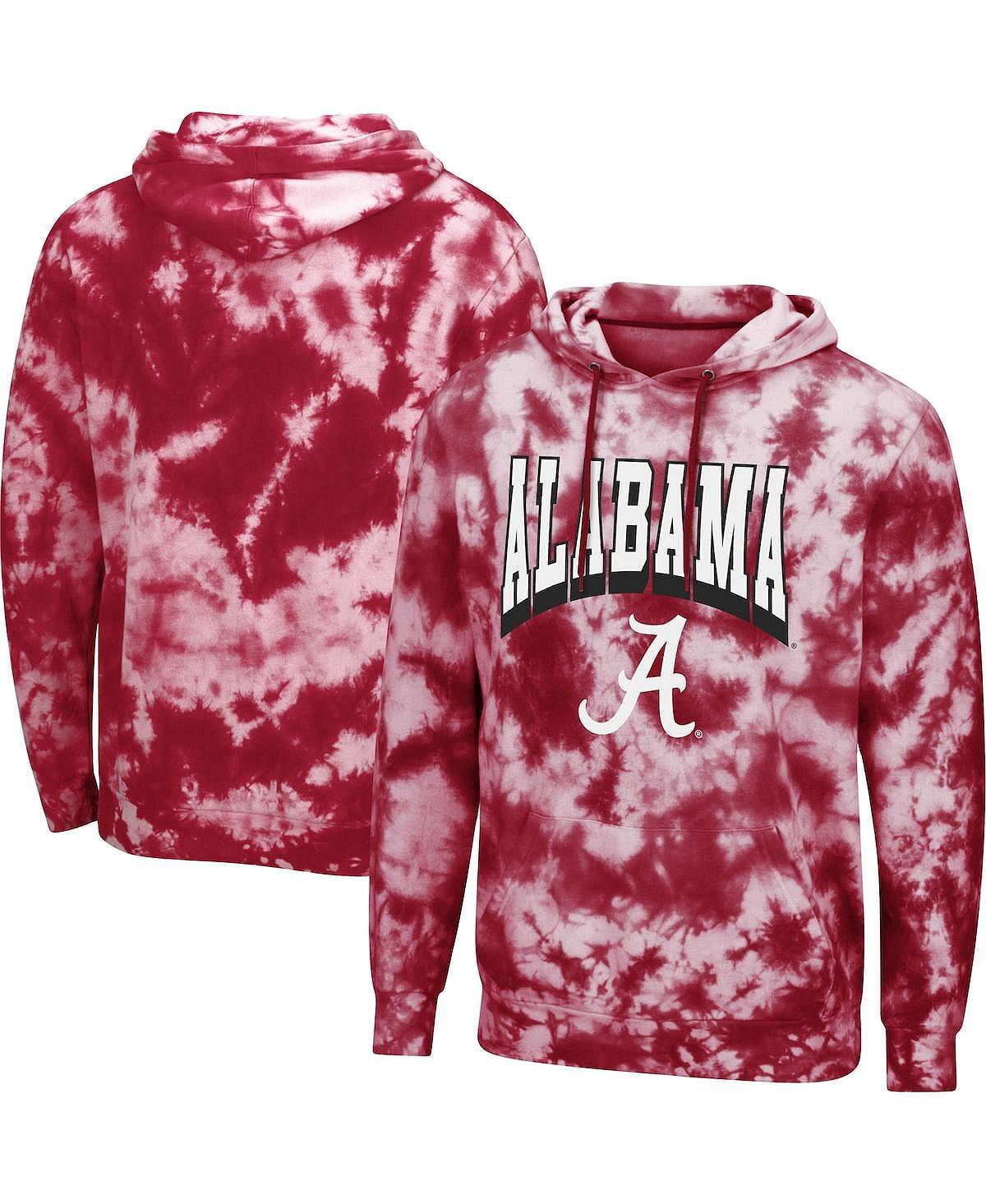 

Мужская толстовка с капюшоном crimson alabama crimson tide fanatic tie-dye Colosseum