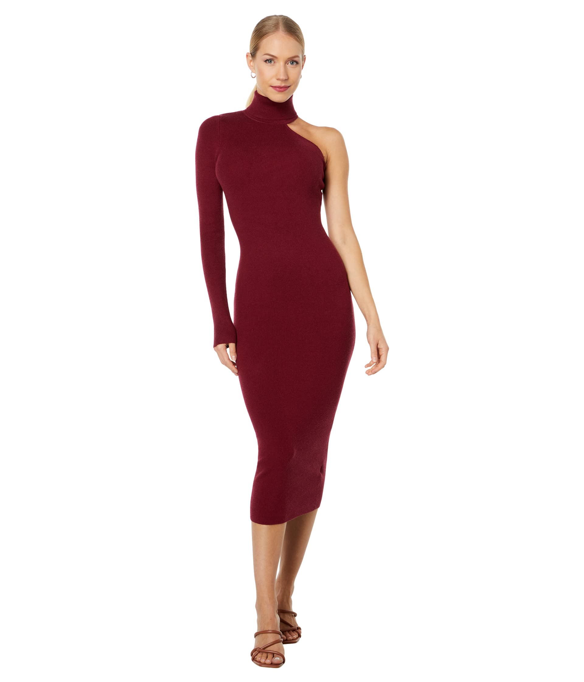 Платье Bardot, Asymmetric Sleeve Knit Dress