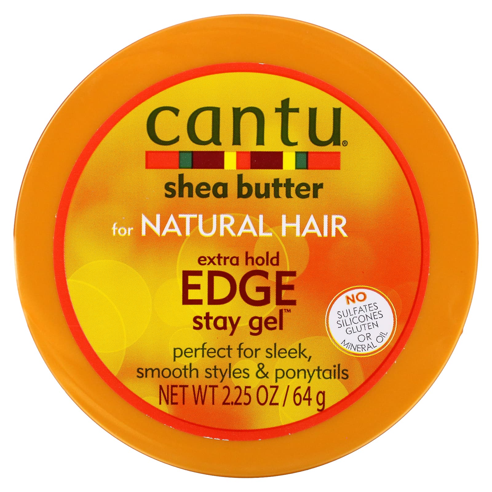 Гель Cantu Extra Hold Edge Stay для волос, 64 г cantu масло ши для натуральных волос гель extra hold edge stay 2 25 унции 64 г