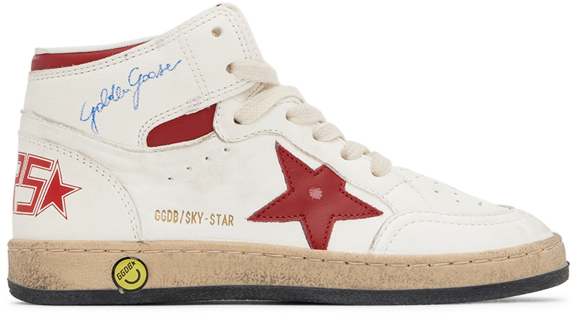 

Детские белые кроссовки Sky Star Golden Goose