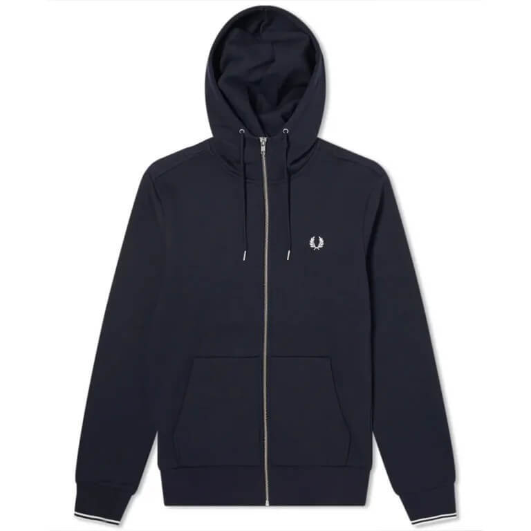 

Толстовка на молнии Fred Perry, темно-синяя