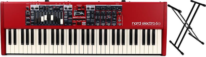 

Nord Electro 6D 61 61-клавишная клавиатура в комплекте с Gator Frameworks GFW-KEY-2000X Deluxe X-Style Keyboard Stand Nord + Gator Frameworks AMS-NELECTRO6D-61=1 GFW-KEY-2000X=1