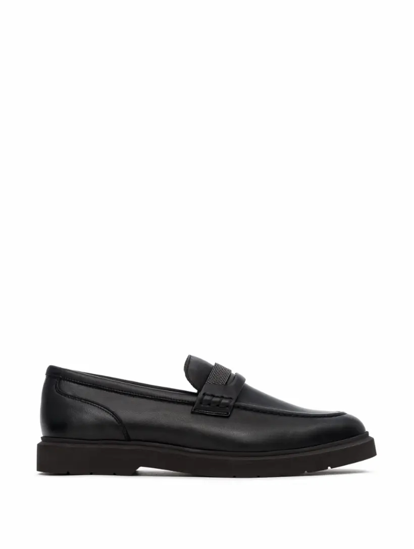 

Кожаные лоферы с цепью мониль Brunello Cucinelli