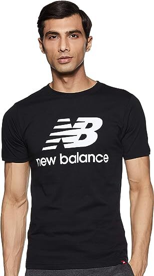 

Футболка New Balance Men's Nb Essentials Stacked Logo Short Sleeve, черный