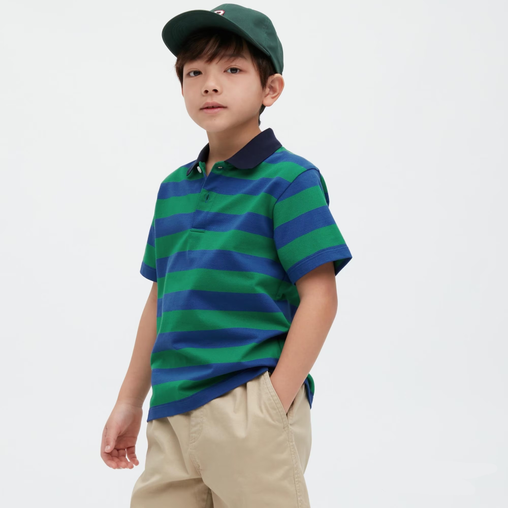 

Футболка-поло Uniqlo Kids Dry Pique Short Sleeved, зеленый