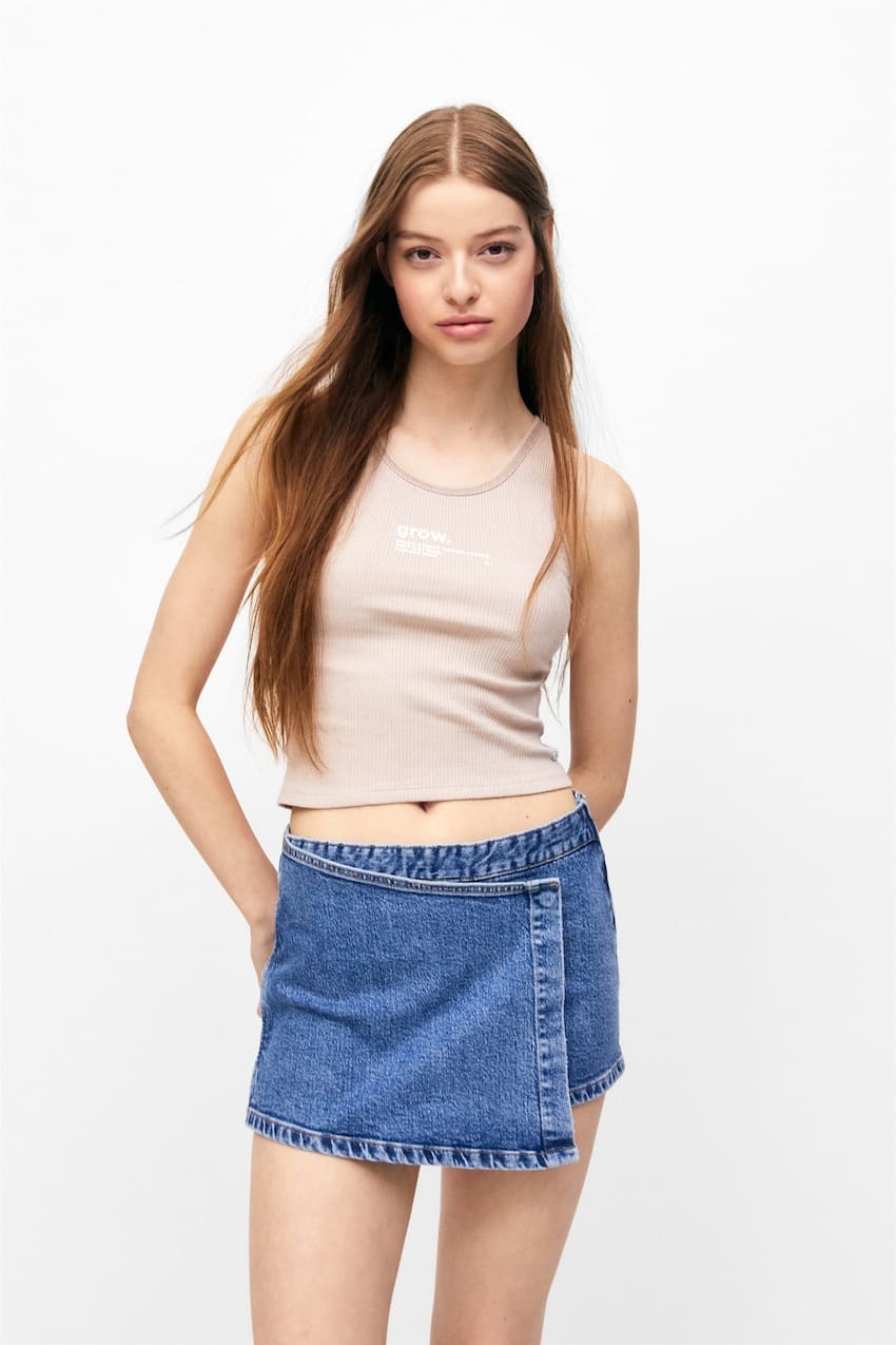 

Майка в рубчик Pull&Bear