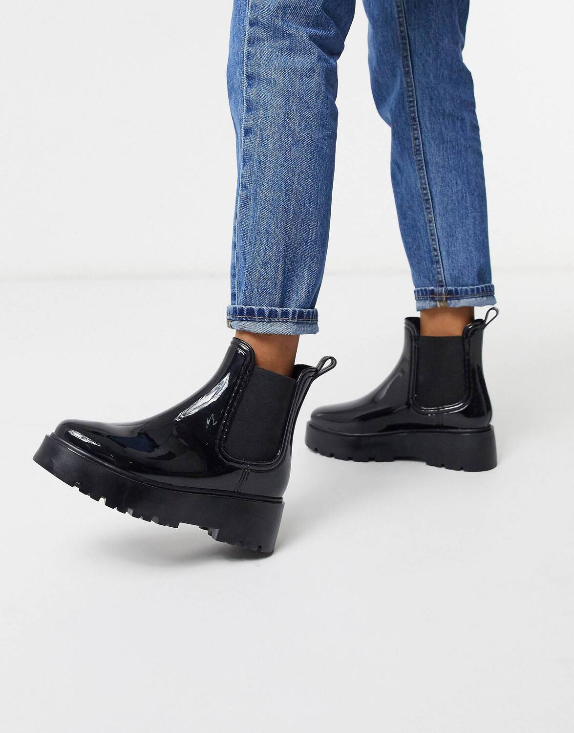

Черные массивные резиновые сапоги челси ASOS DESIGN Gadget