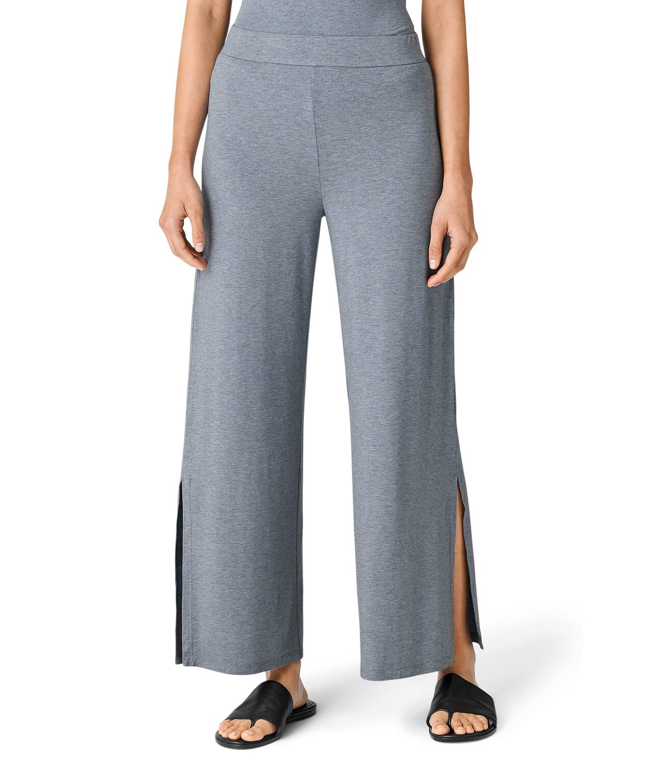 

Брюки с высокой посадкой Eileen Fisher, Straight Ankle Pants, Серый