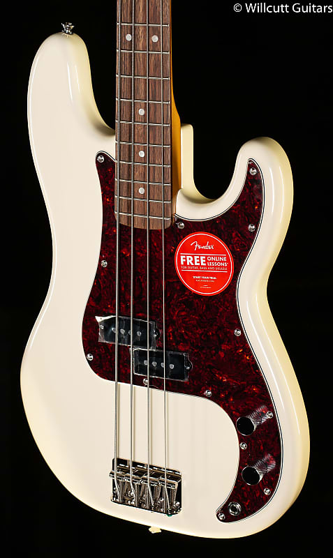 Squier Classic Vibe '60s Precision Bass, гриф Laurel, бас-гитара Olympic White — CMHC21000779-8,11 lbs