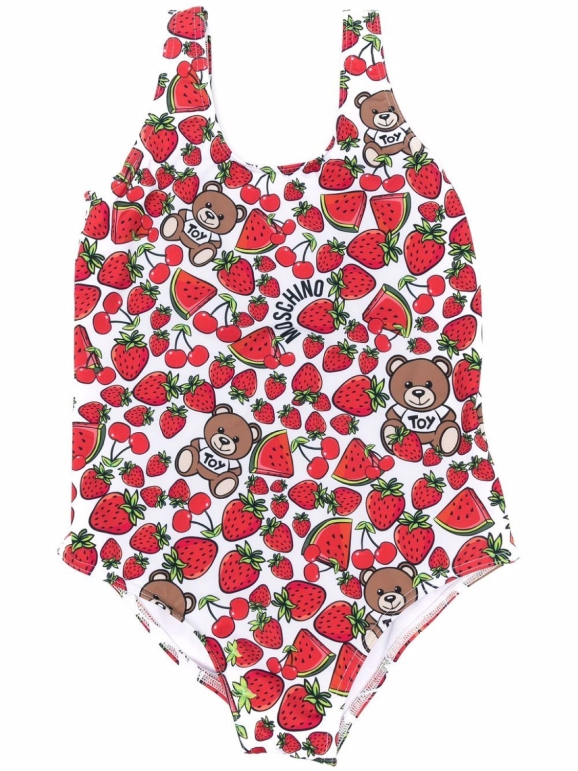 

Moschino Kids купальник с принтом, белый