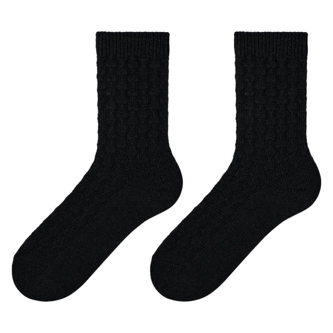 

Комплект носков Uniqlo Heattech Cable Knit, 2 пары, черный