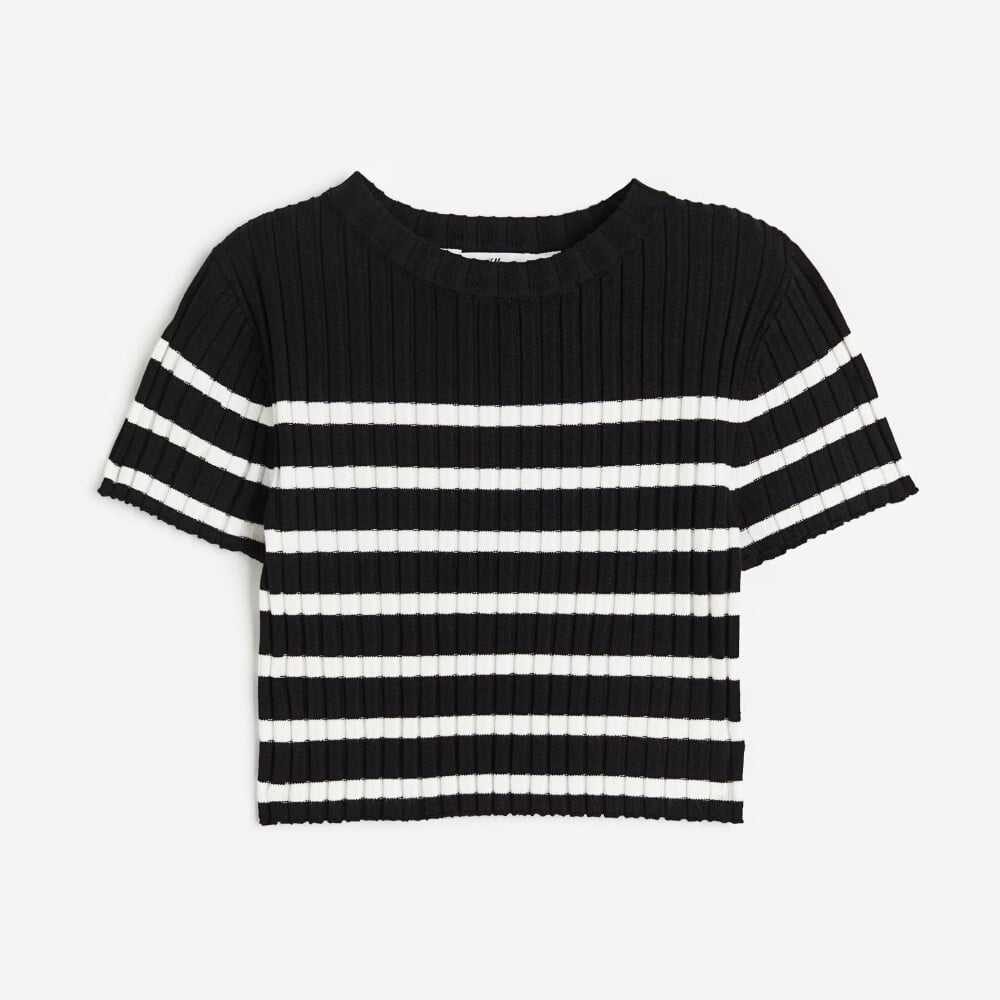 

Футболка H&M Kids Rib-knit, черный