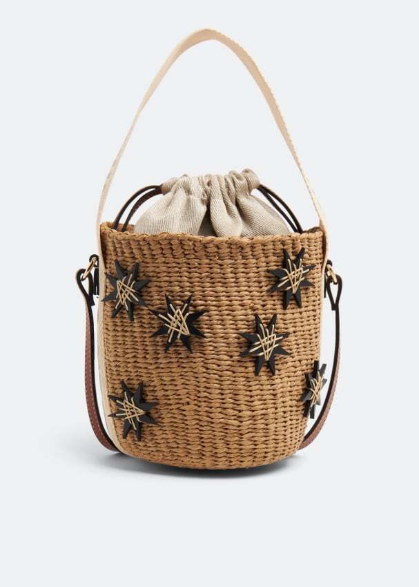 

Сумка CHLOÉ Woody small basket bag, бежевый