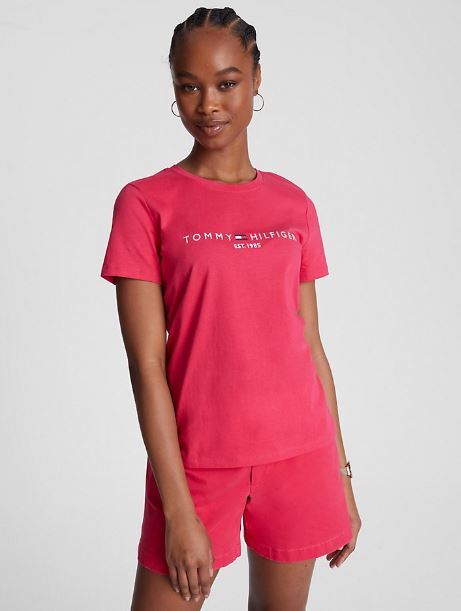 

Футболка с логотипом Tommy Hilfiger Tommy Logo, розовый