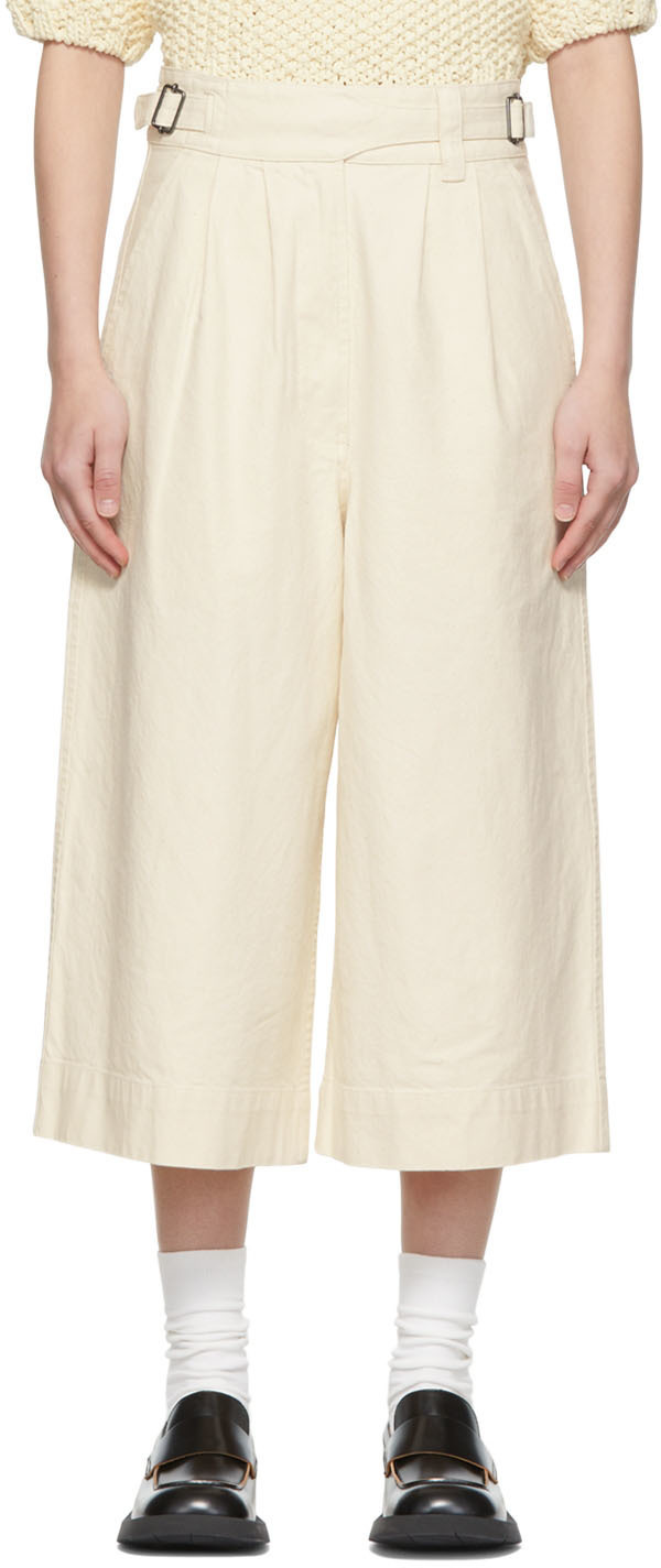 

Хлопковые брюки Off-White Margaret Howell, Белый
