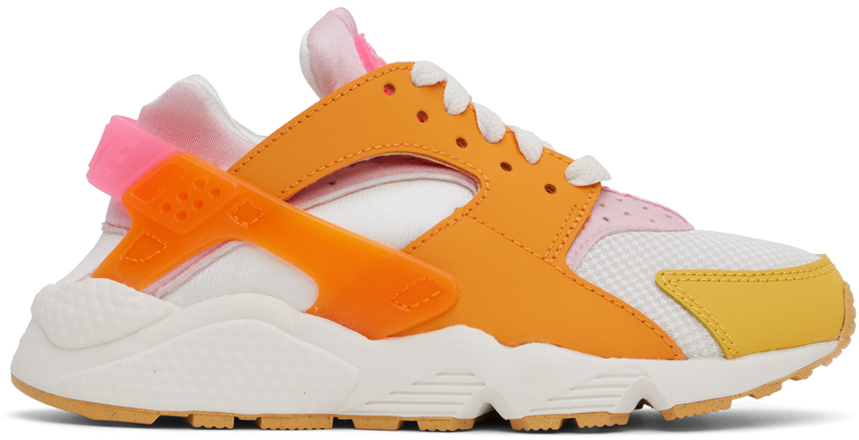 

Бело-оранжевые кроссовки Air Huarache Nike, Оранжевый