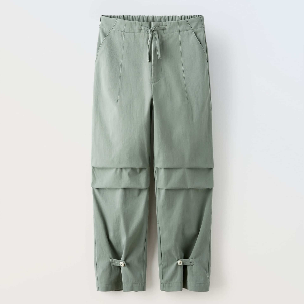 

Брюки Zara Pants With Belt, мягкий зеленый