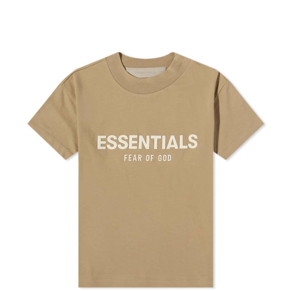 

Футболка FEAR OF GOD ESSENTIALS Kids Logo Crew Neck Tee