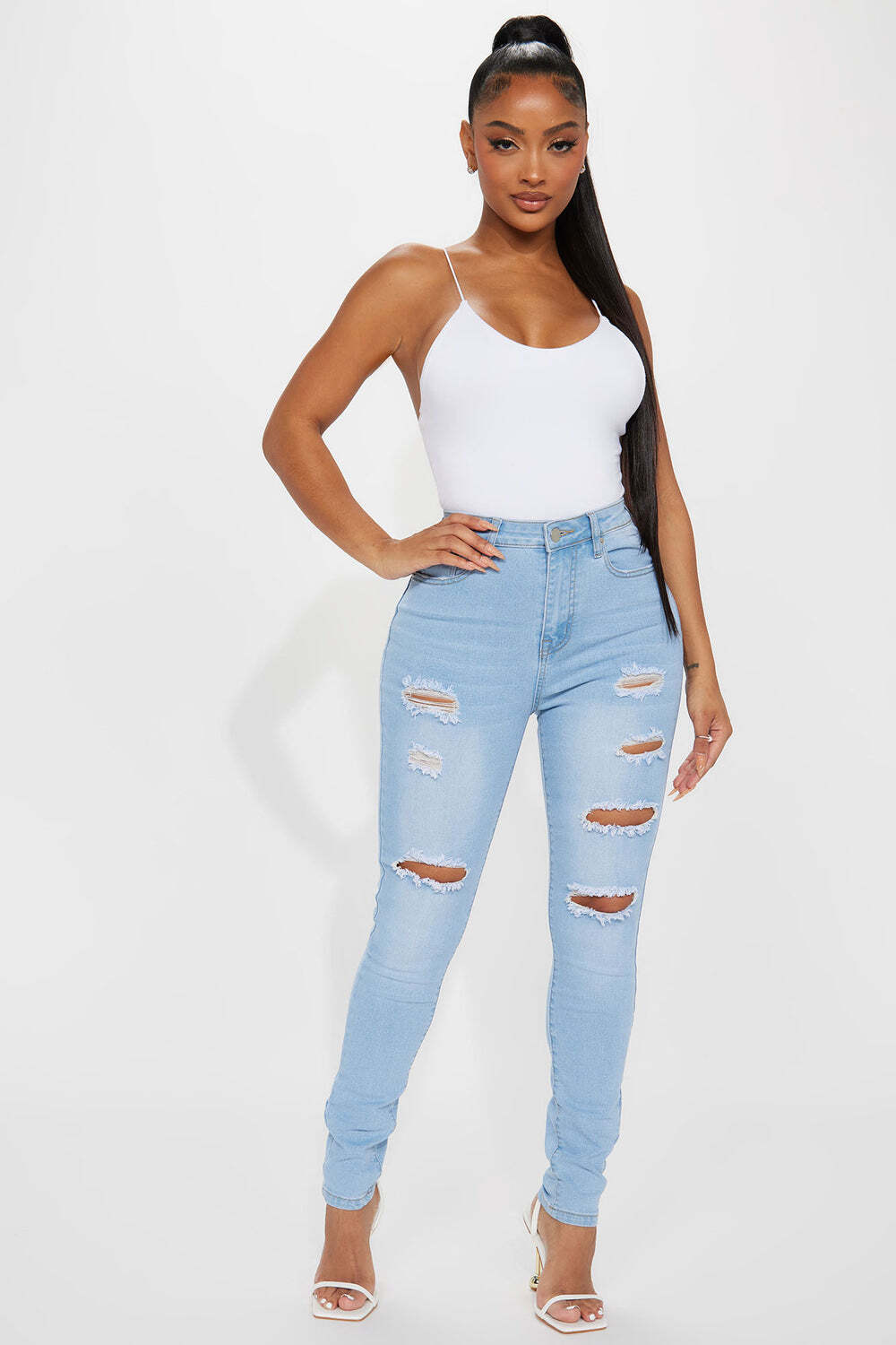 

Джинсы скинни Fashion Nova YJDM15HRDOPTION9, синий
