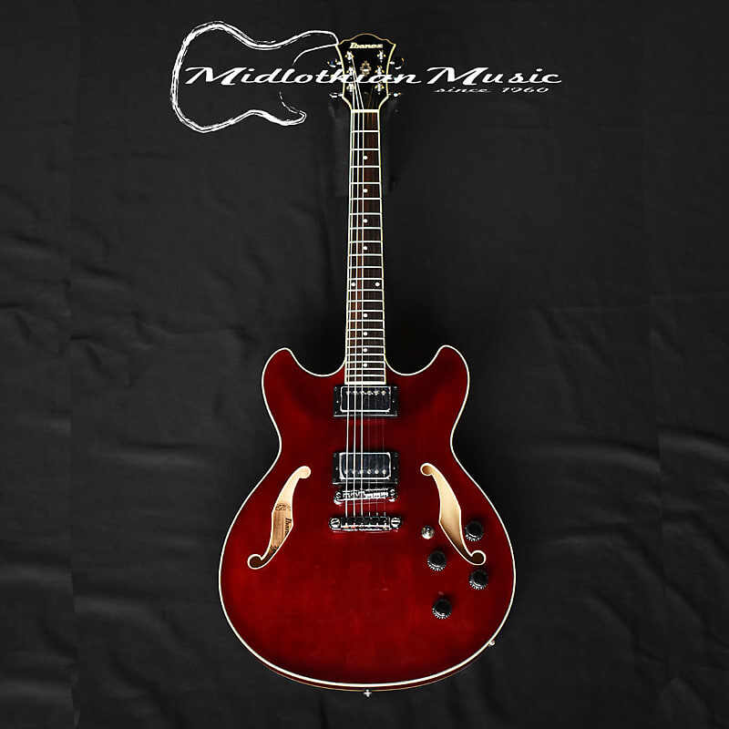 

Ibanez Artcore AS73 - полуакустическая электрогитара - прозрачная вишнево-красная отделка