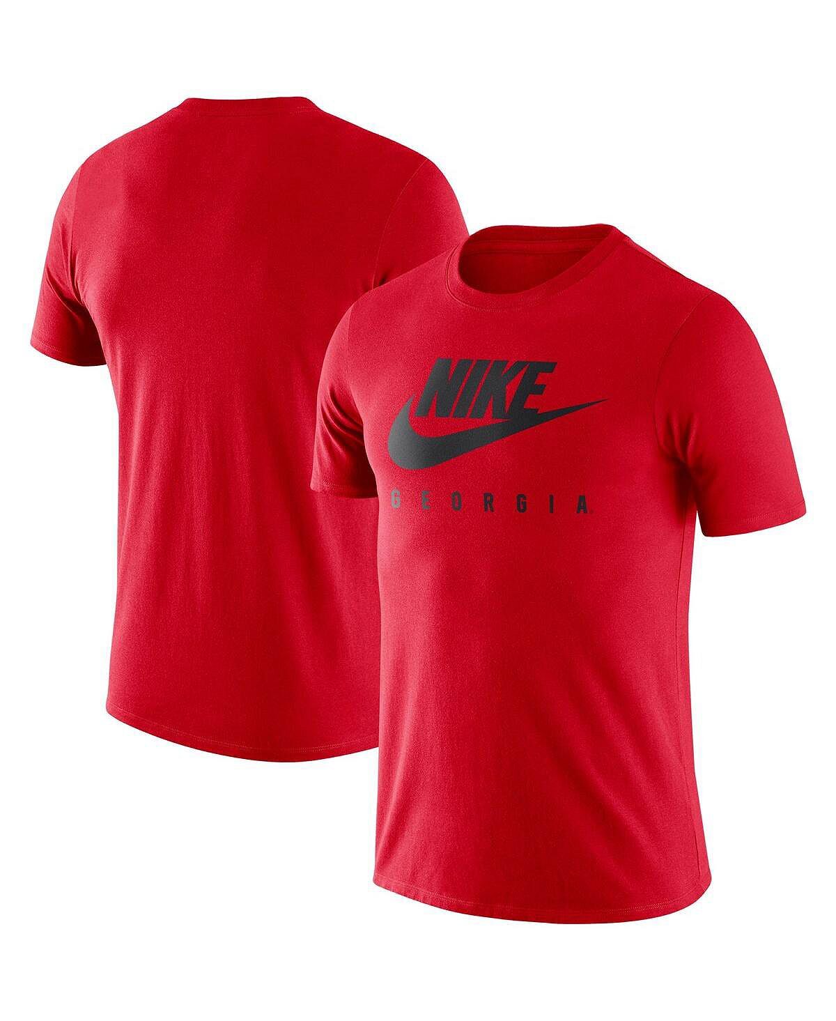

Мужская красная футболка georgia bulldogs essential futura Nike, красный