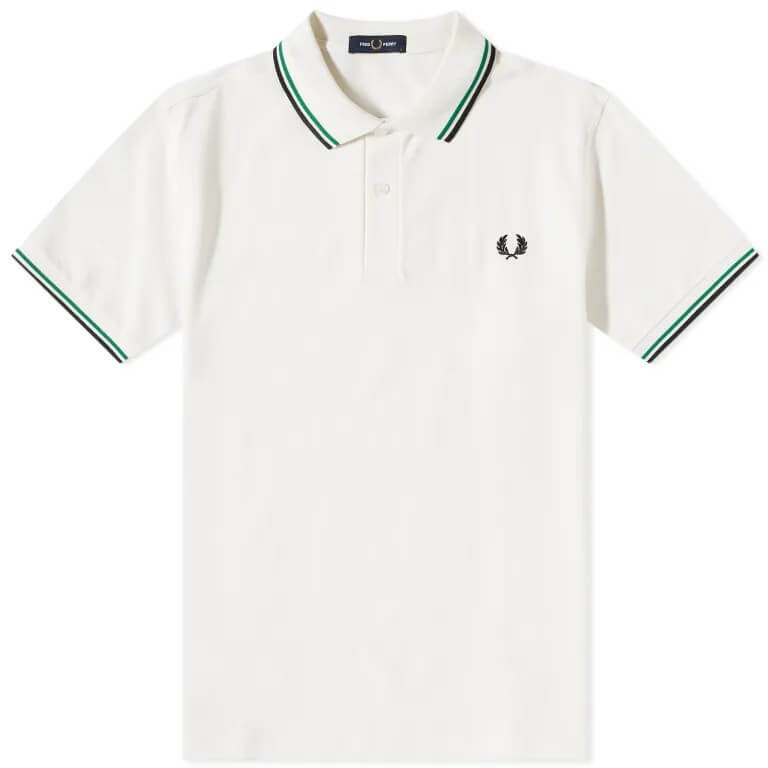 

Поло Fred Perry Slim Fit Twin Tipped, светло-бежевый, зеленый и темно-синий