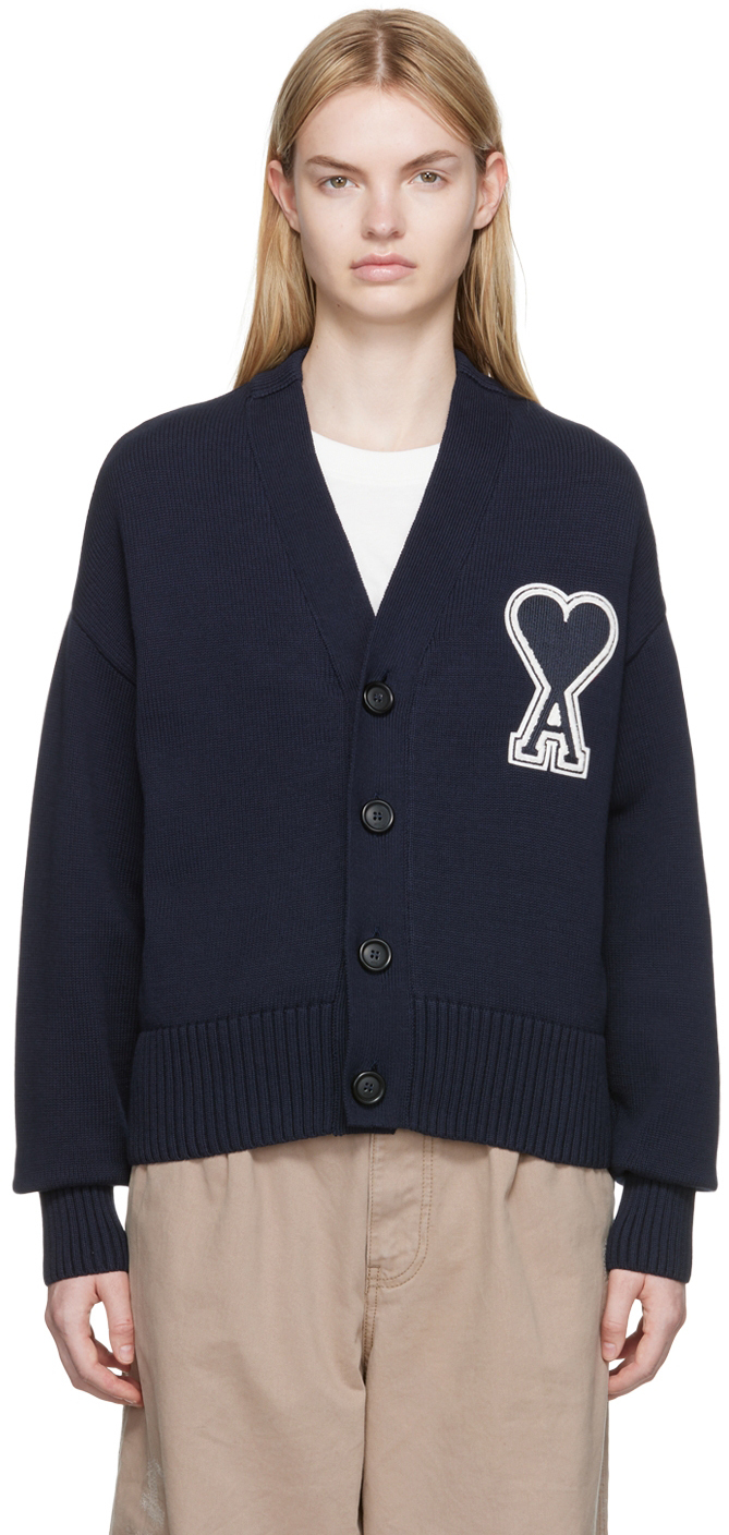

Кардиган SSENSE Exclusive Navy Ami De Cœur AMI Alexandre Mattiussi