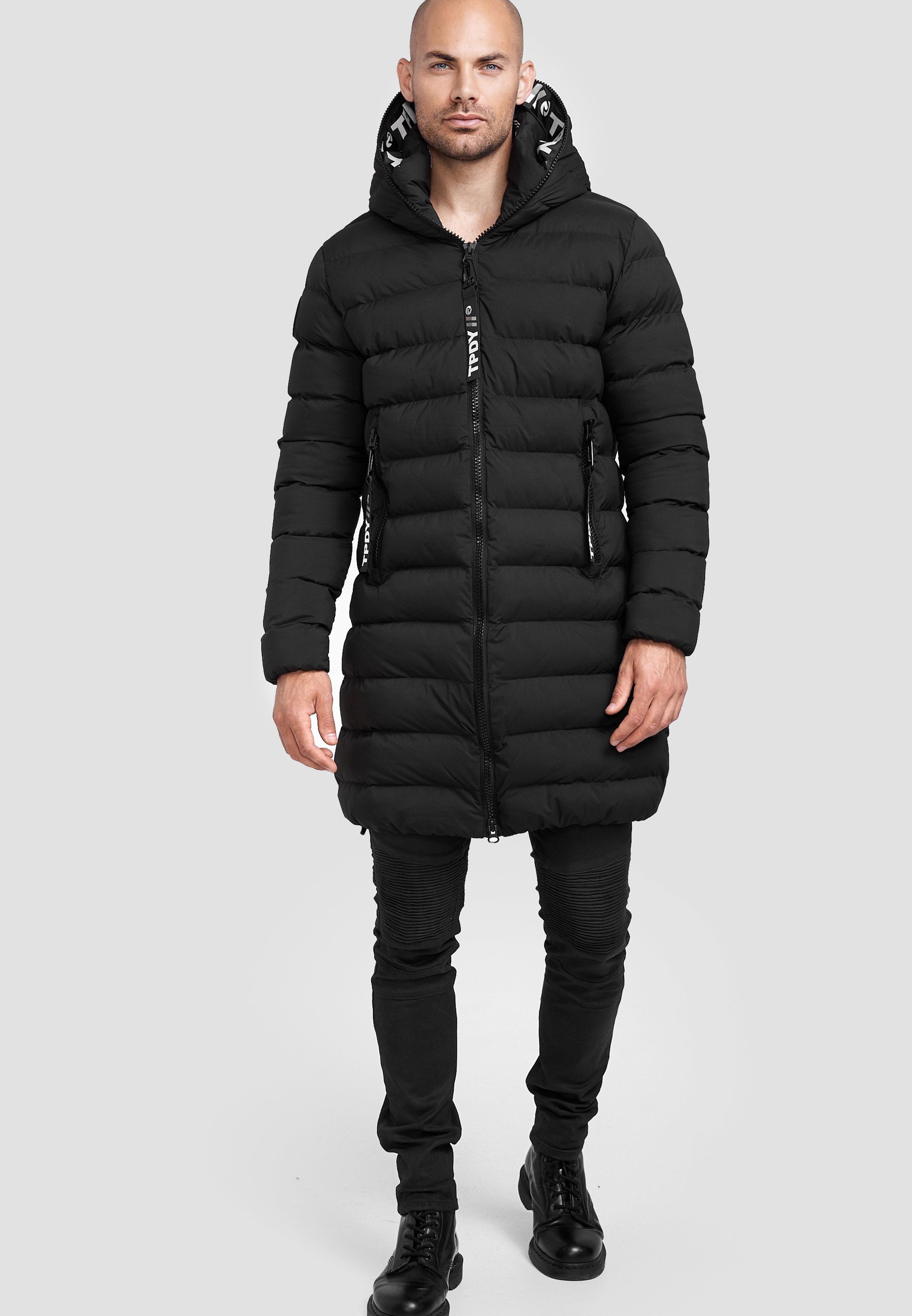 Пальто зимнее Trueprodigy с капюшоном, черный фото