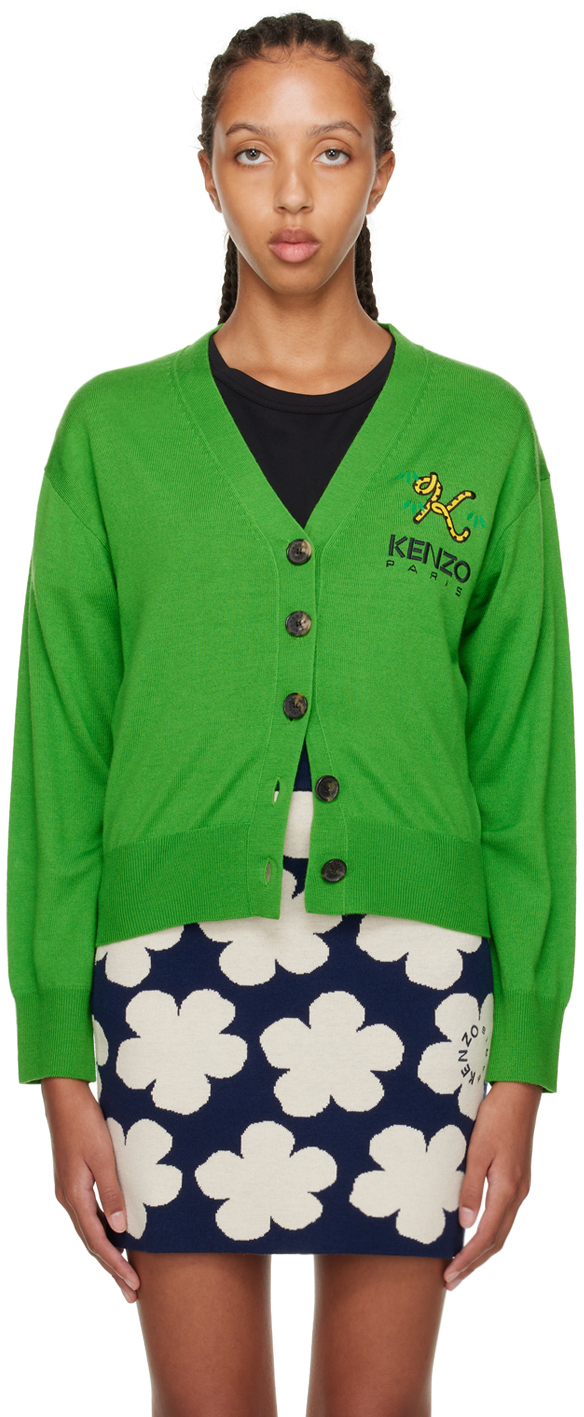 

Зеленый кардиган Kenzo Paris Tiger Tail K