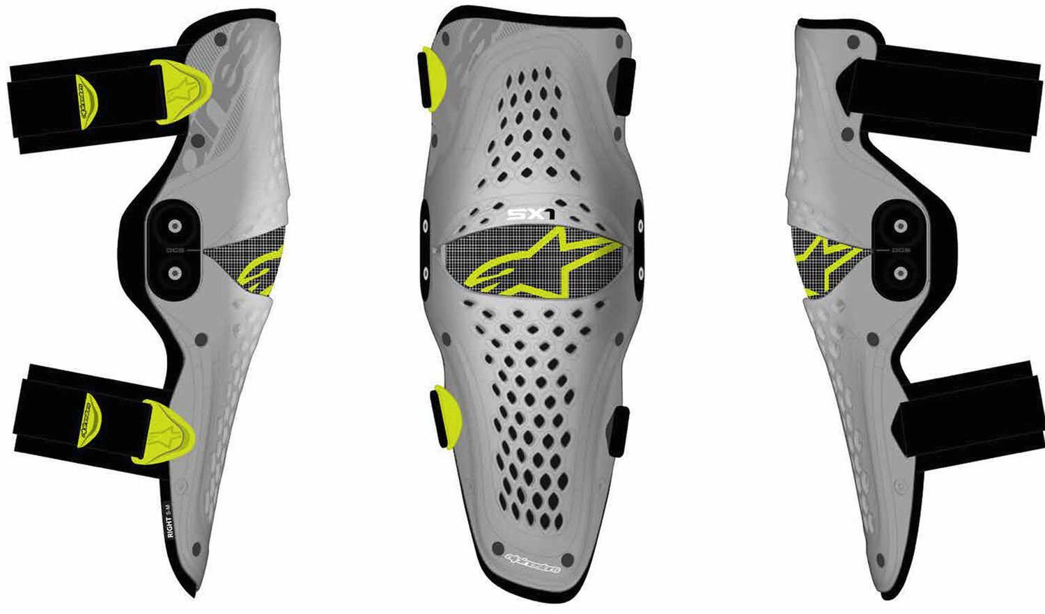 

Наколенник Alpinestars SX-1 Youth, белый/золотистый