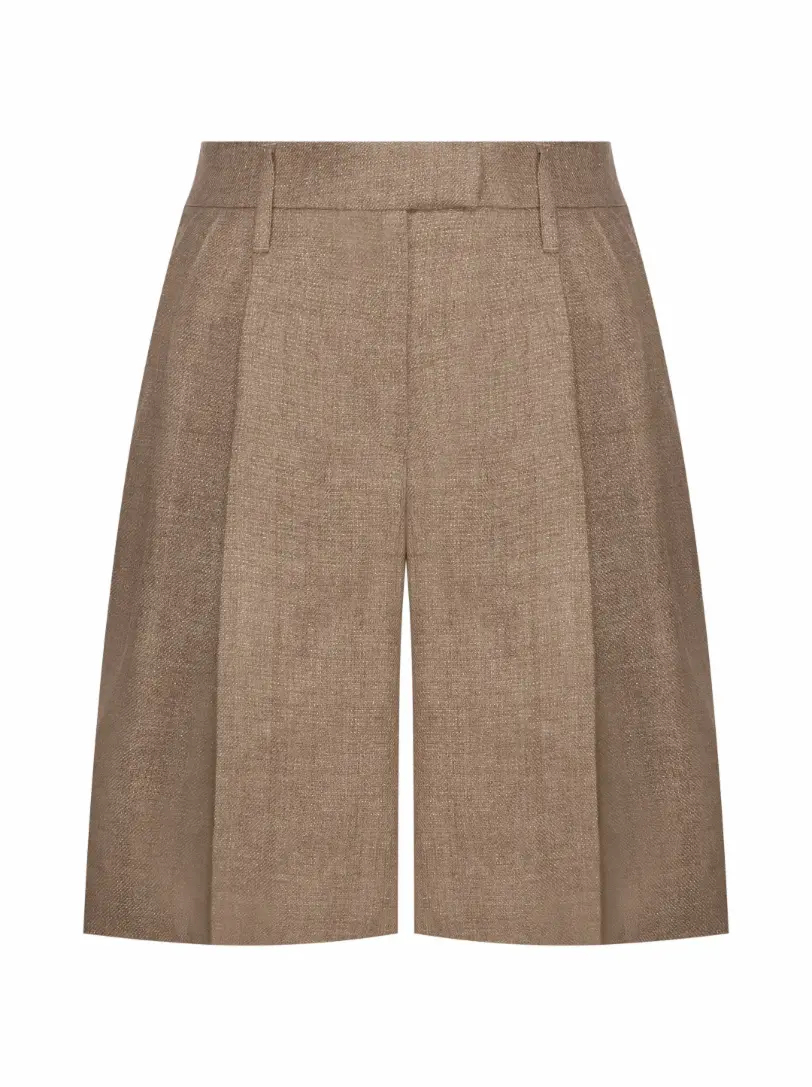 

Льняные шорты с люрексом Brunello Cucinelli