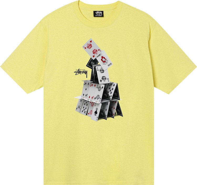 Футболка Stussy House Of Cards Tee 'Yellow', желтый - фото