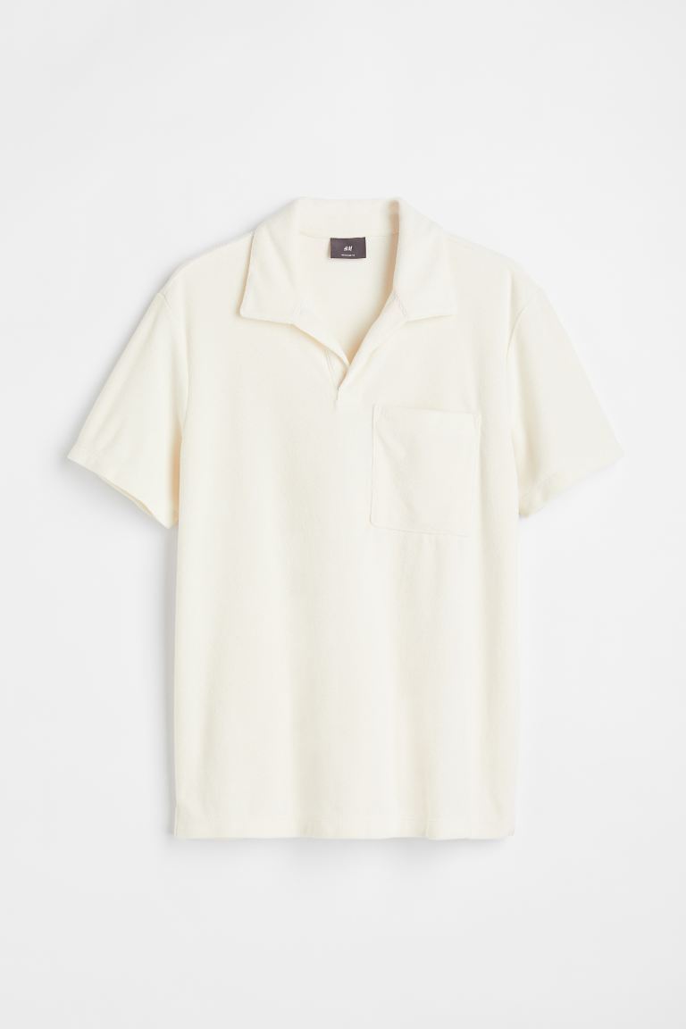 

Поло H&M Regular Fit Terry, белый