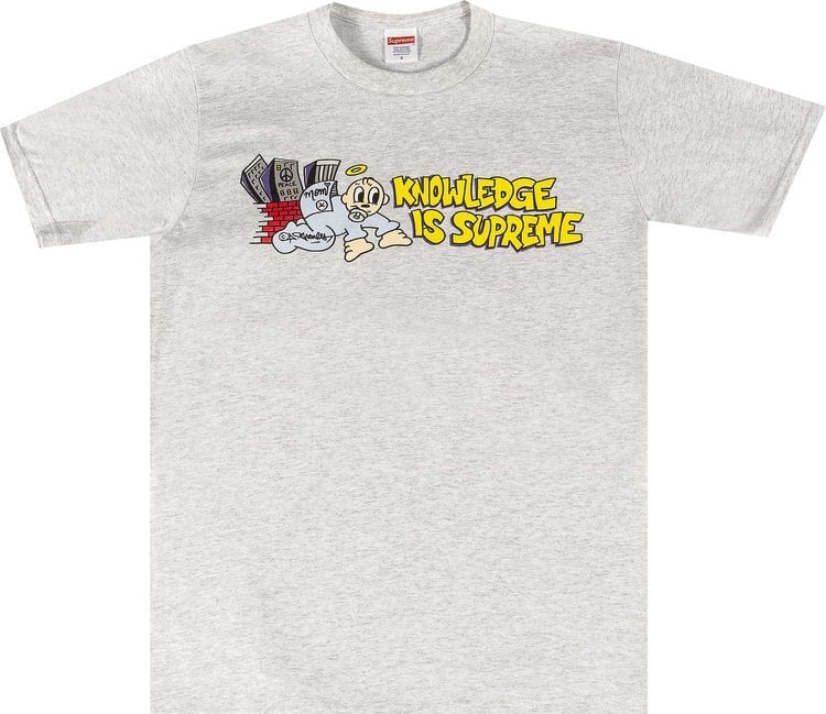 Футболка Supreme Knowledge Tee 'Ash Grey', серый футболка supreme still life tee ash grey серый