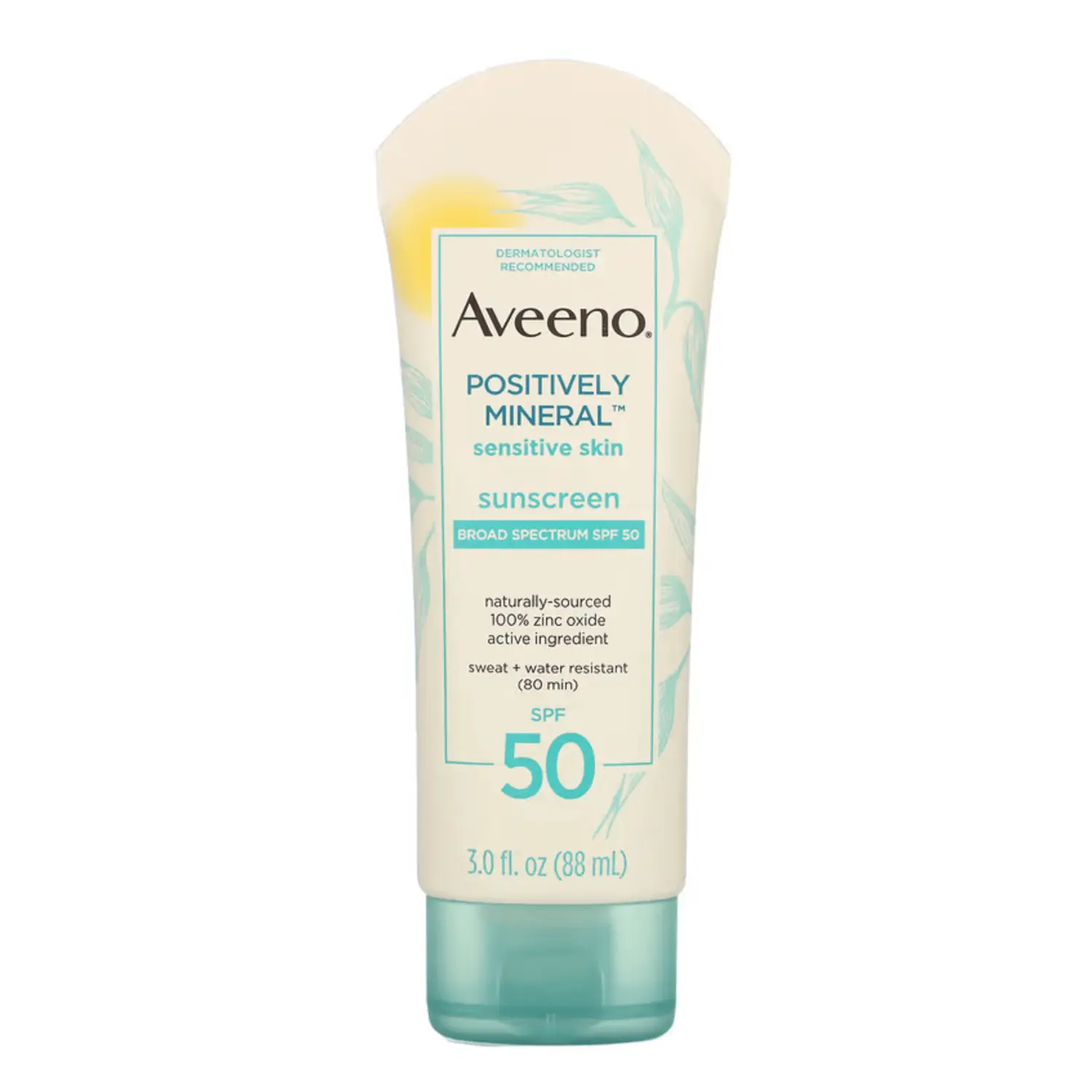 

Солнцезащитный крем Aveeno SPF 50 Aveeno Positively Mineral Sensitive Skin, 88 мл
