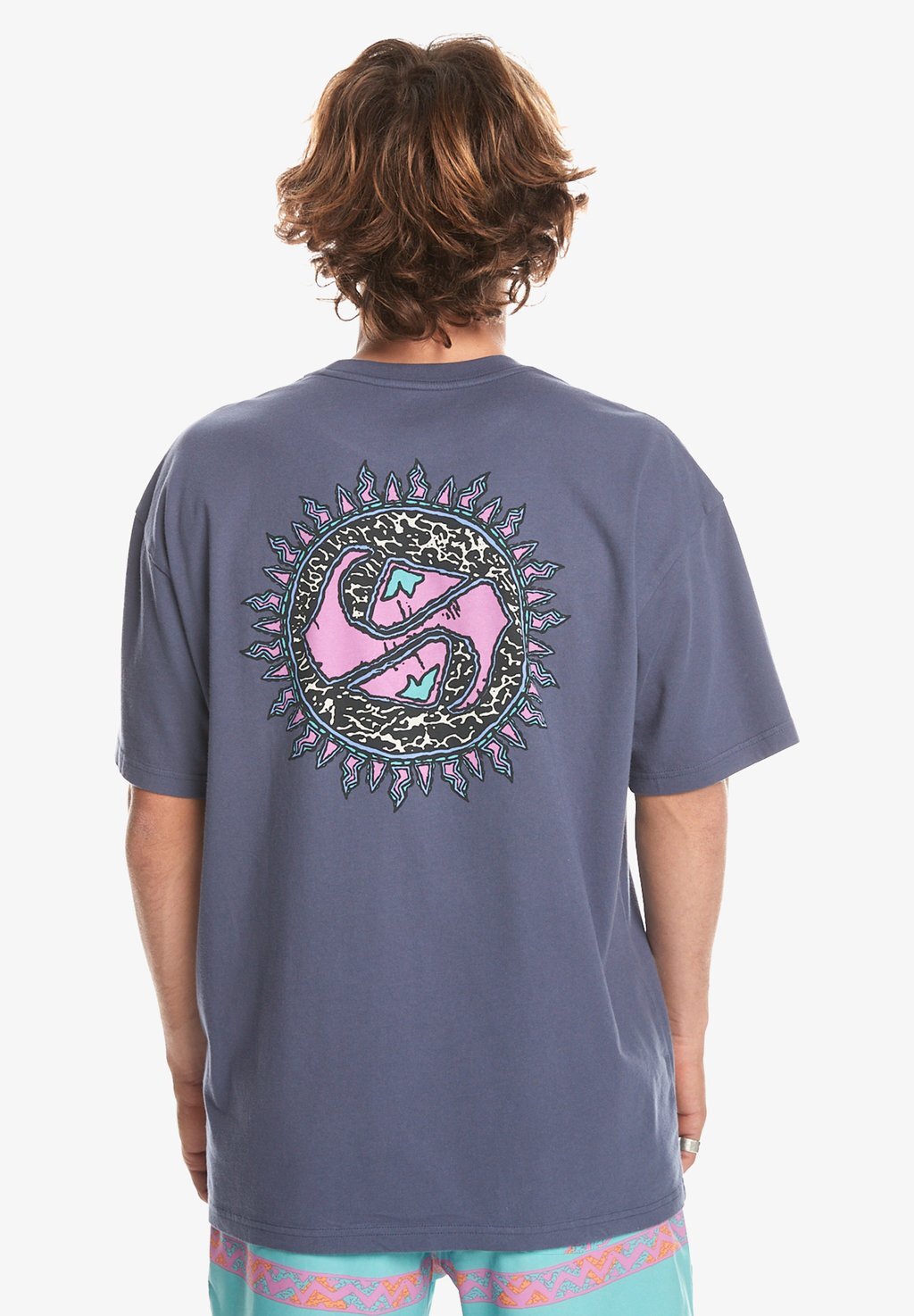 

Футболка с принтом SPIN Quiksilver, цвет crown blue