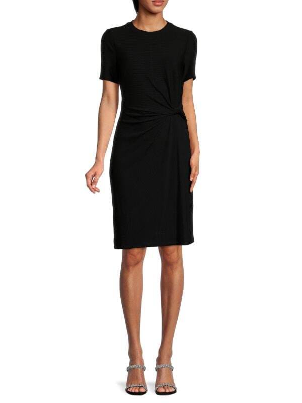 

Платье-футболка с драпировкой twist Tommy Hilfiger Black