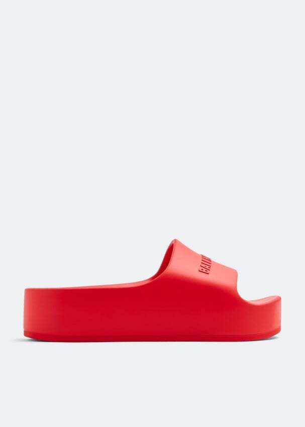 

Шлепанцы BALENCIAGA Chunky platform slides, красный