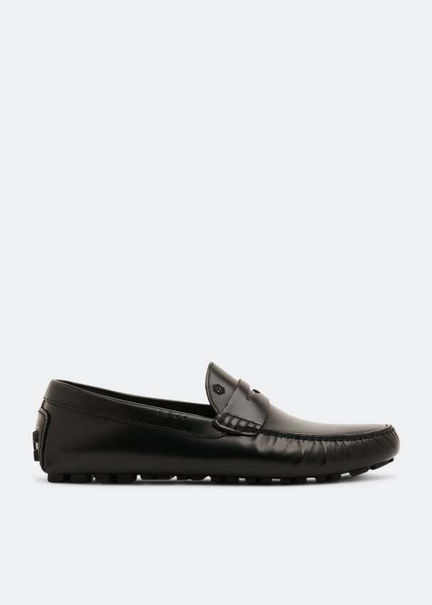

Лоферы MENGLORIA Victor leather driver shoes, черный