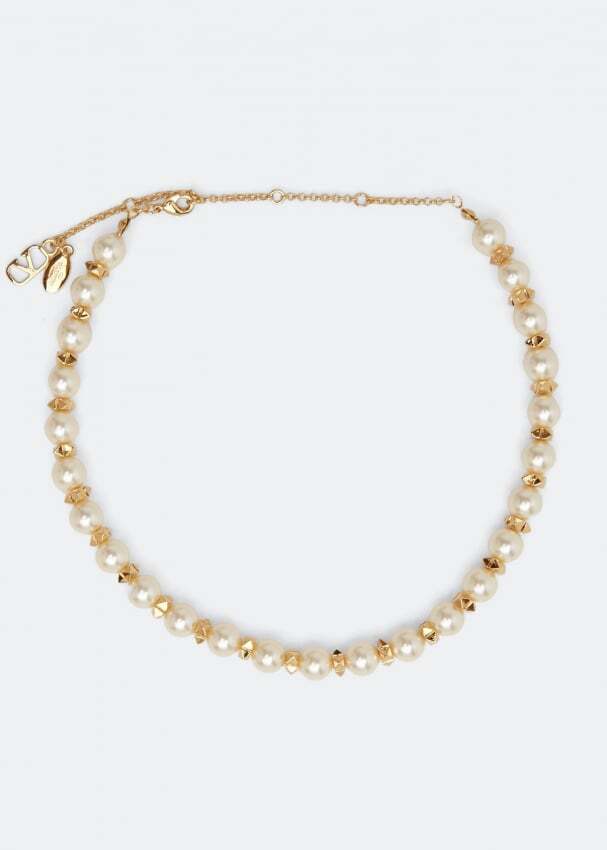 

Ожерелье VALENTINO GARAVANI VLogo Signature pearl choker, золотой