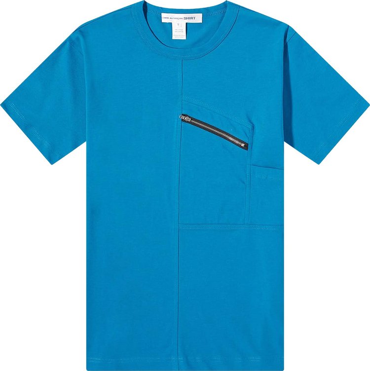 Футболка Comme des Garçons SHIRT Zip T-Shirt 'Blue', синий - фото