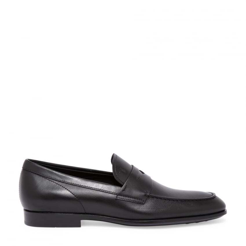 

Лоферы TOD'S Leather loafers, черный