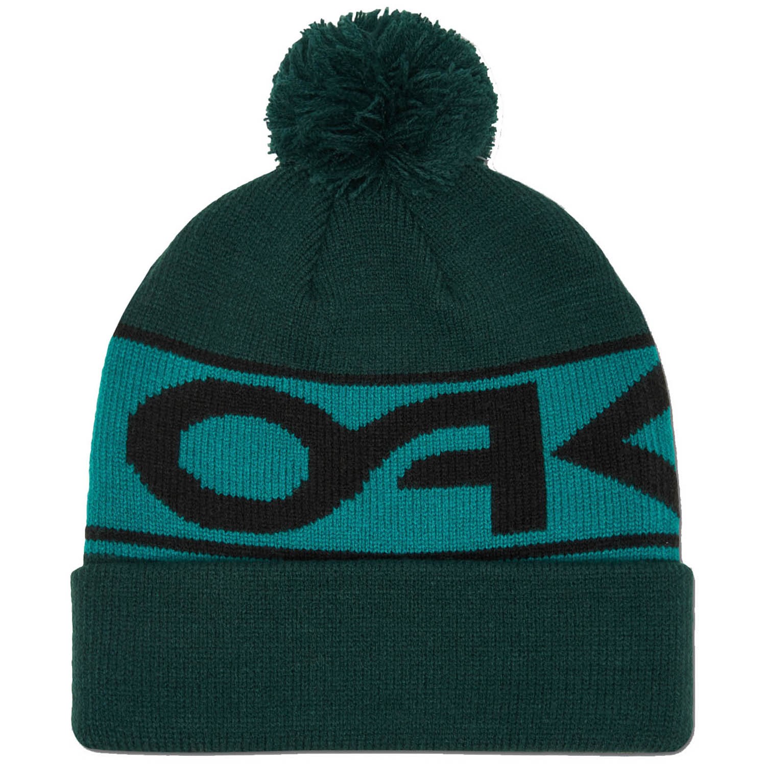 шапка бини с логотипом fist tupac зеленый Шапка - Бини Oakley Factory с манжетами, зеленый