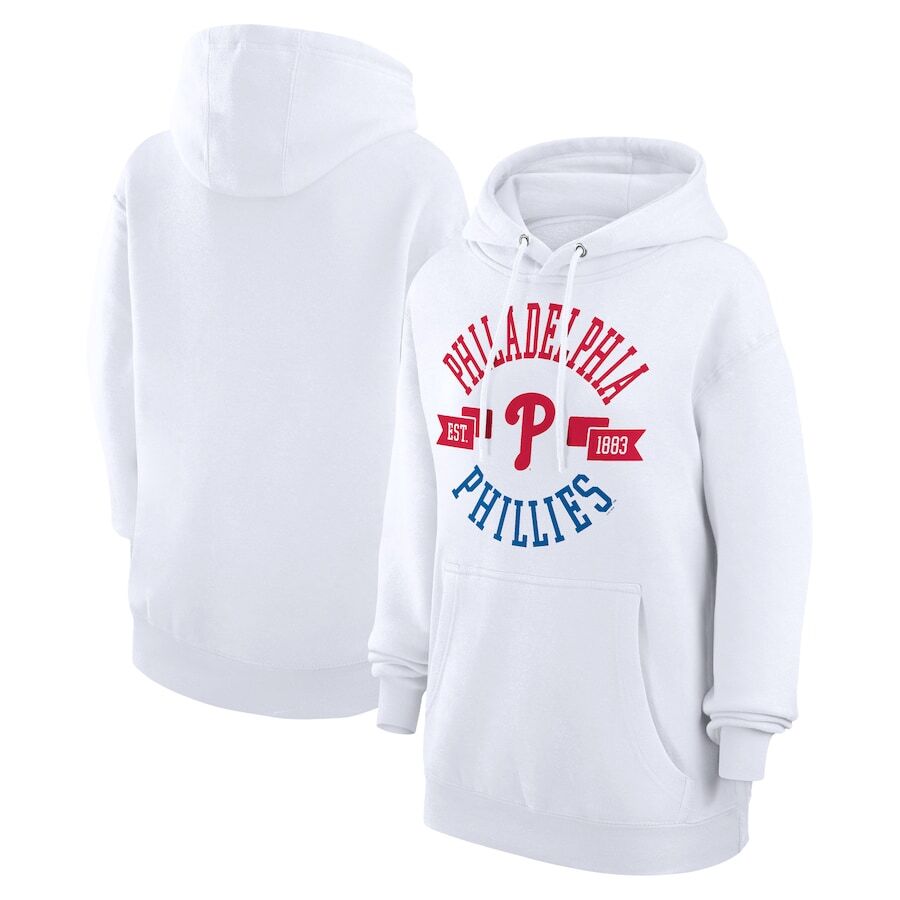 

Пуловер с капюшоном G-III 4Her by Carl Banks Philadelphia Phillies, белый