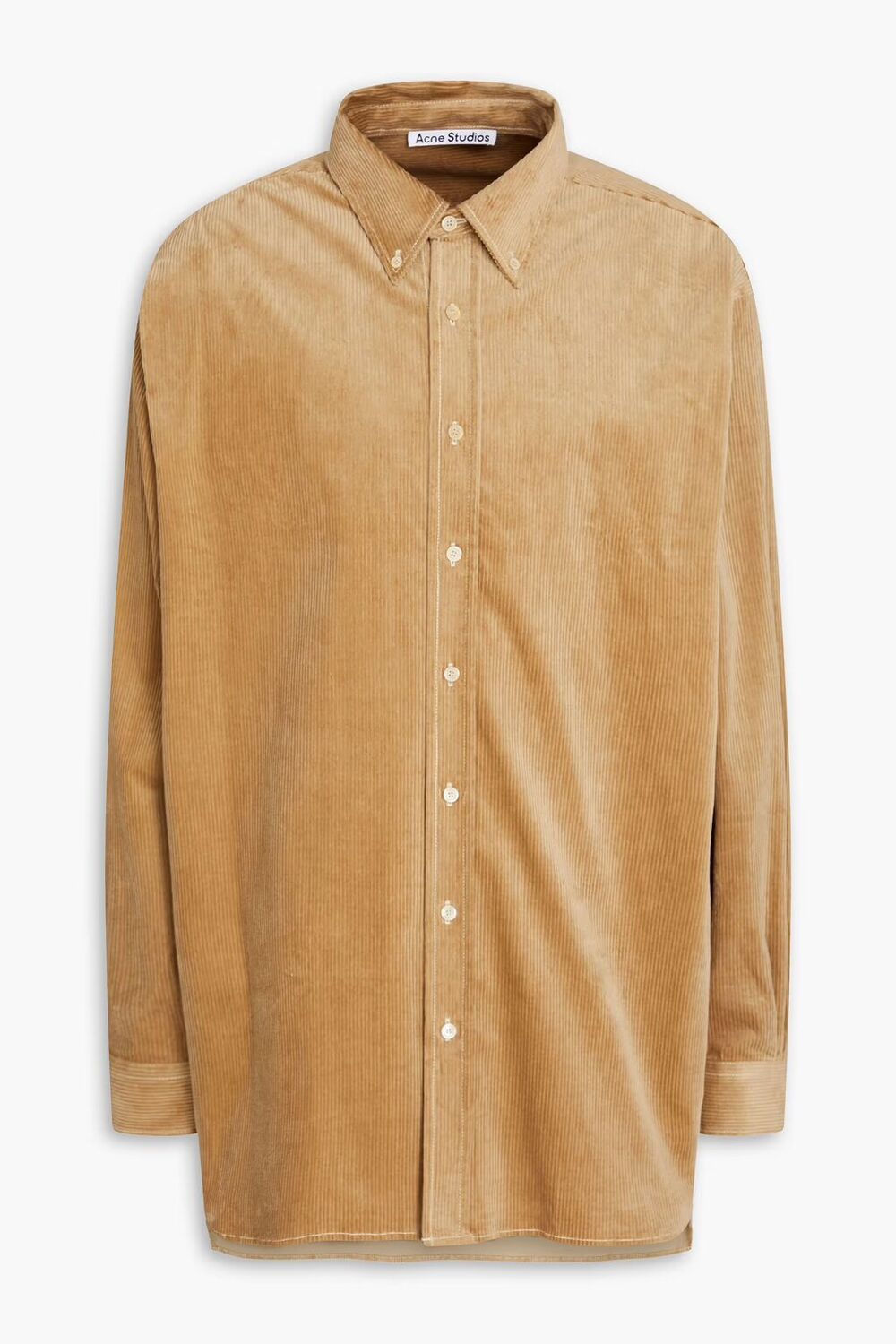 

Вельветовая рубашка из смесового хлопка Acne Studios, песок
